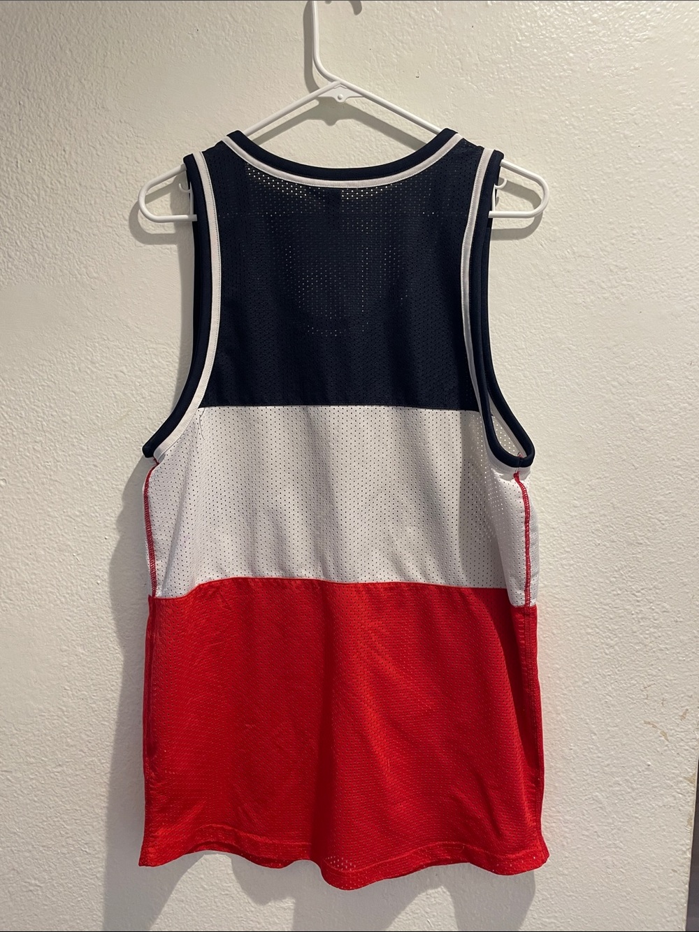 H&M Men’s New York Colorblock Tank Top - Navy, White, Red - Picture 2 of 5